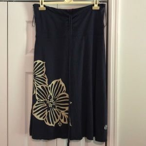 Animal strapless summer dress